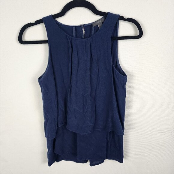 J Crew Tiered Keyhole Tank Top 2 - Picture 1 of 4